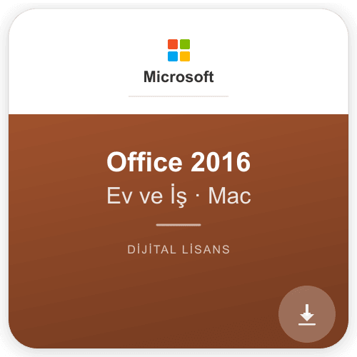 Office 2016 Ev ve İş KEY Macbook Lisans