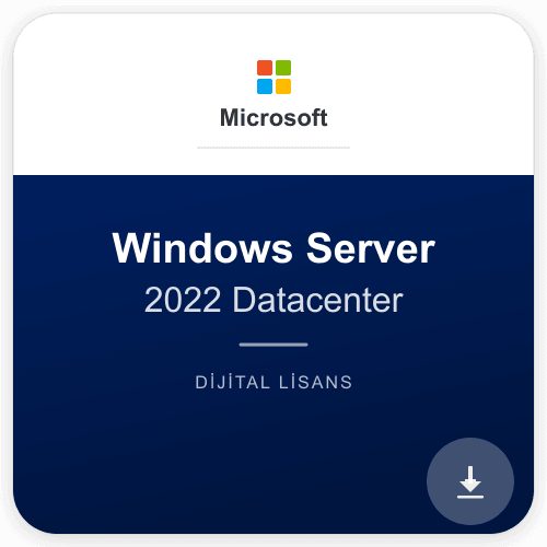 Windows Server 2022 Datacenter KEY Lisans Anahtarı