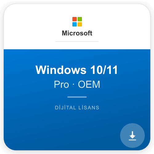 Windows 10/11 PRO OEM Lisans Anahtarı KEY
